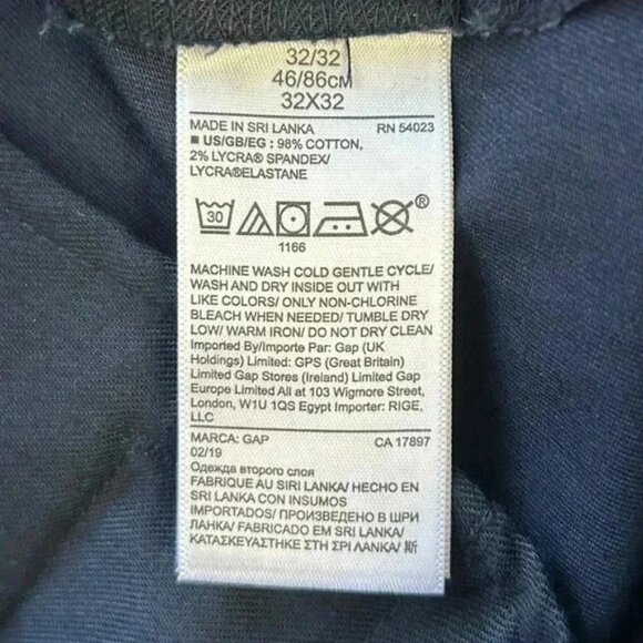 GAP Mens Pants Modern Slim Fit Chino Khakis GapFlex Navy Blue Size 32x32 NWT - Picture 12 of 15